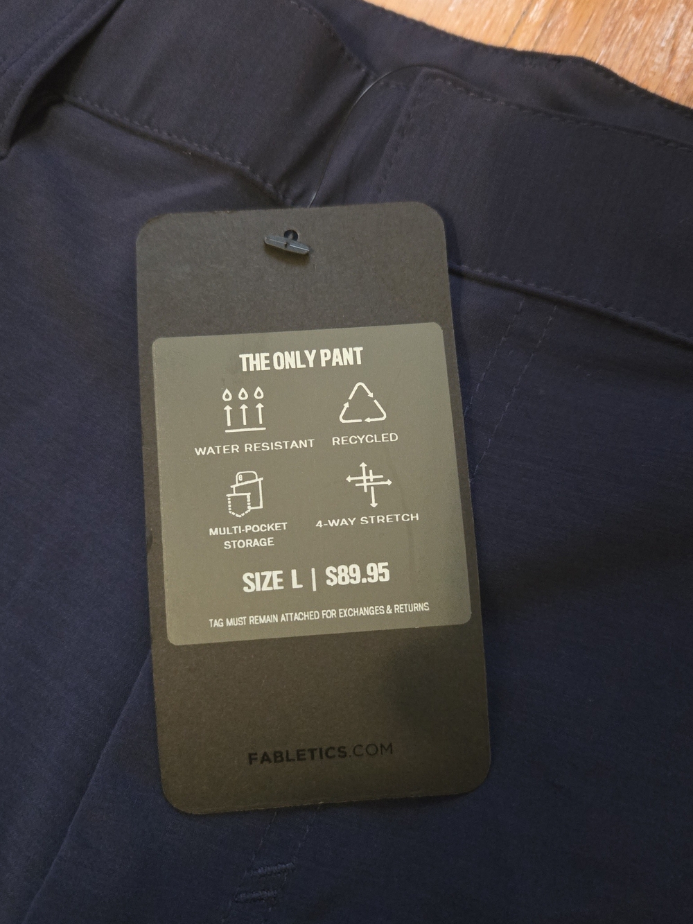 Fabletics The Only Pant Men's Navy Stretch Chino Pants - Picture 2 of 9